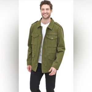 Levi's Men's Cotton Four Pocket‎ Unlined Military Jacket with Screen Print Logo